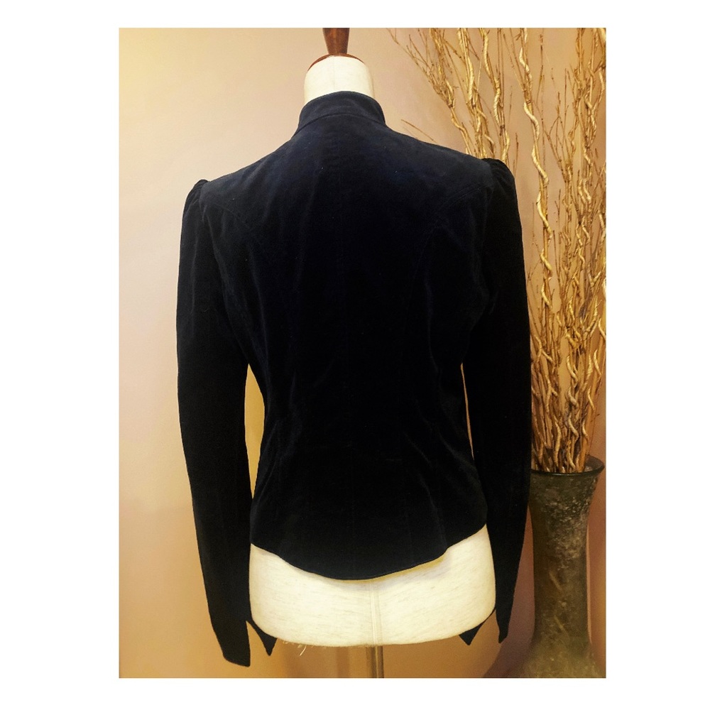 🚫SOLD🚫 NWOT Betsey Johnson black crushed velvet gothic jacket sz 10 - Picture 5 of 8